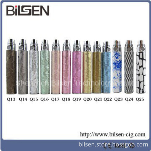 New 650/900/1100mAh Embossed e cig battery,ego q battery